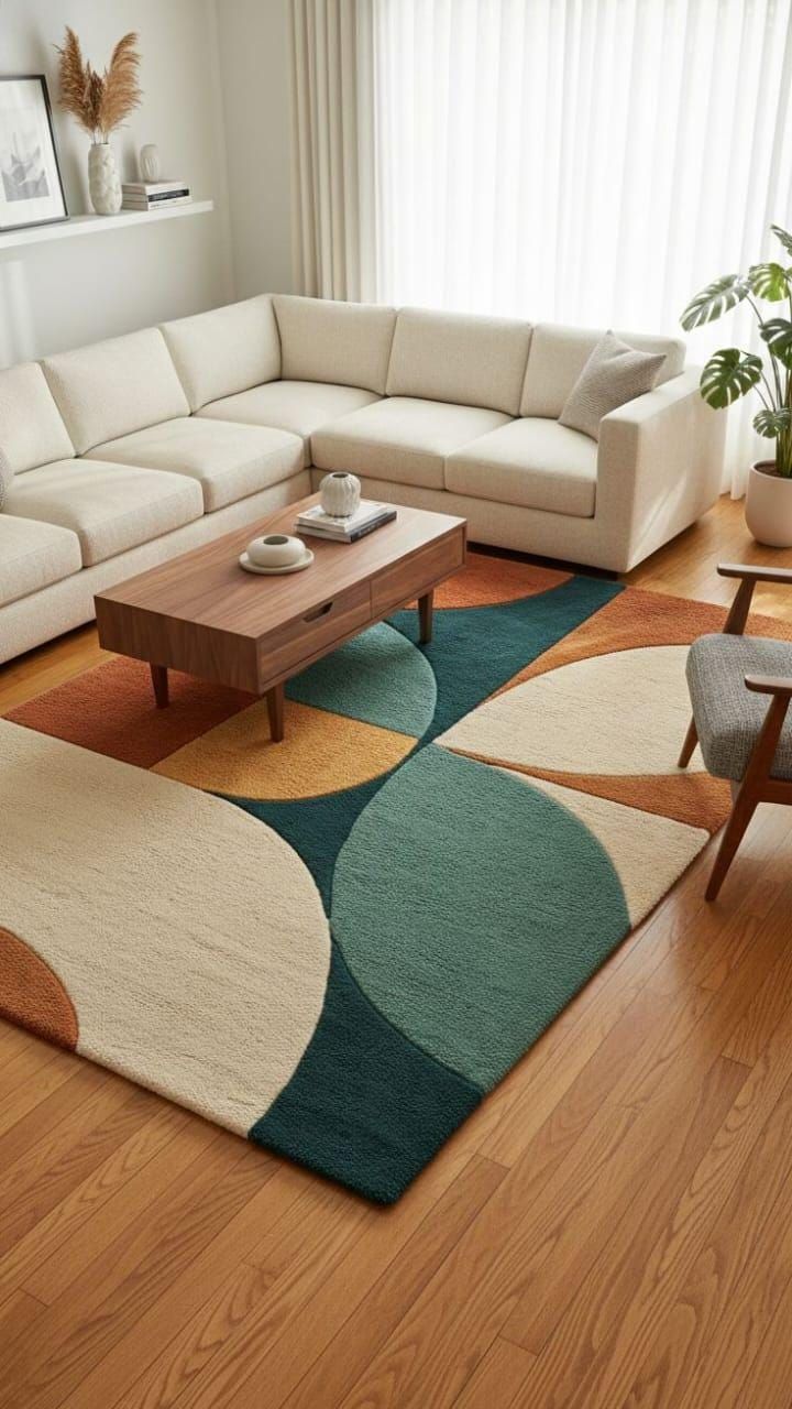 سجادة أنيقة بنقوش هندسية