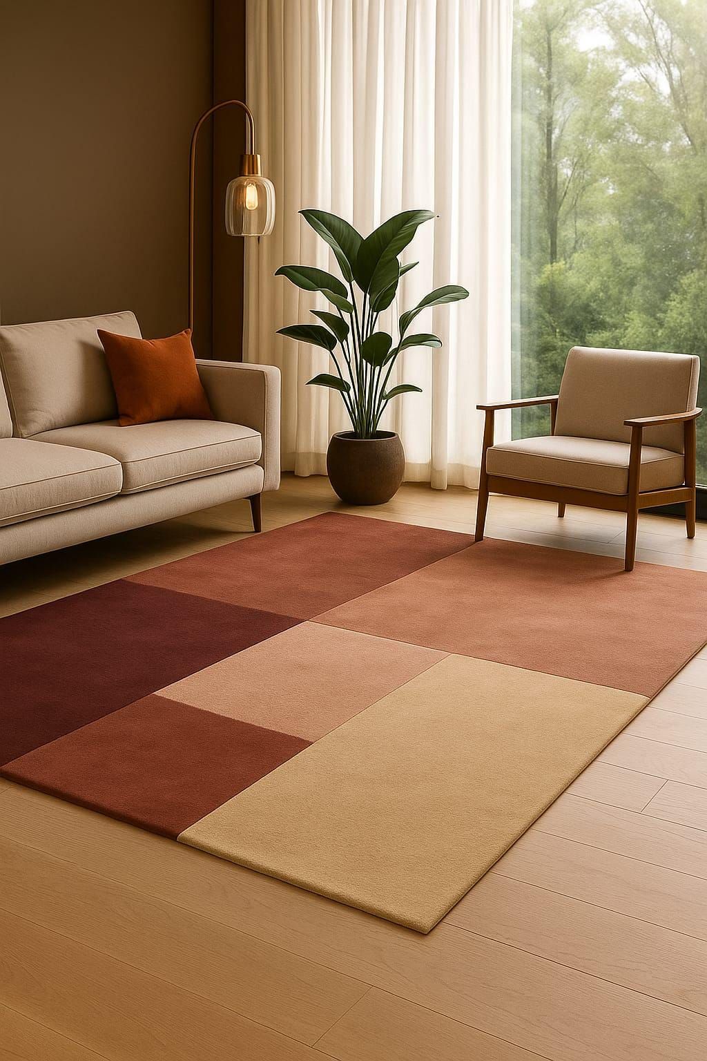 سجادة بتدرجات لون التيراكوتا