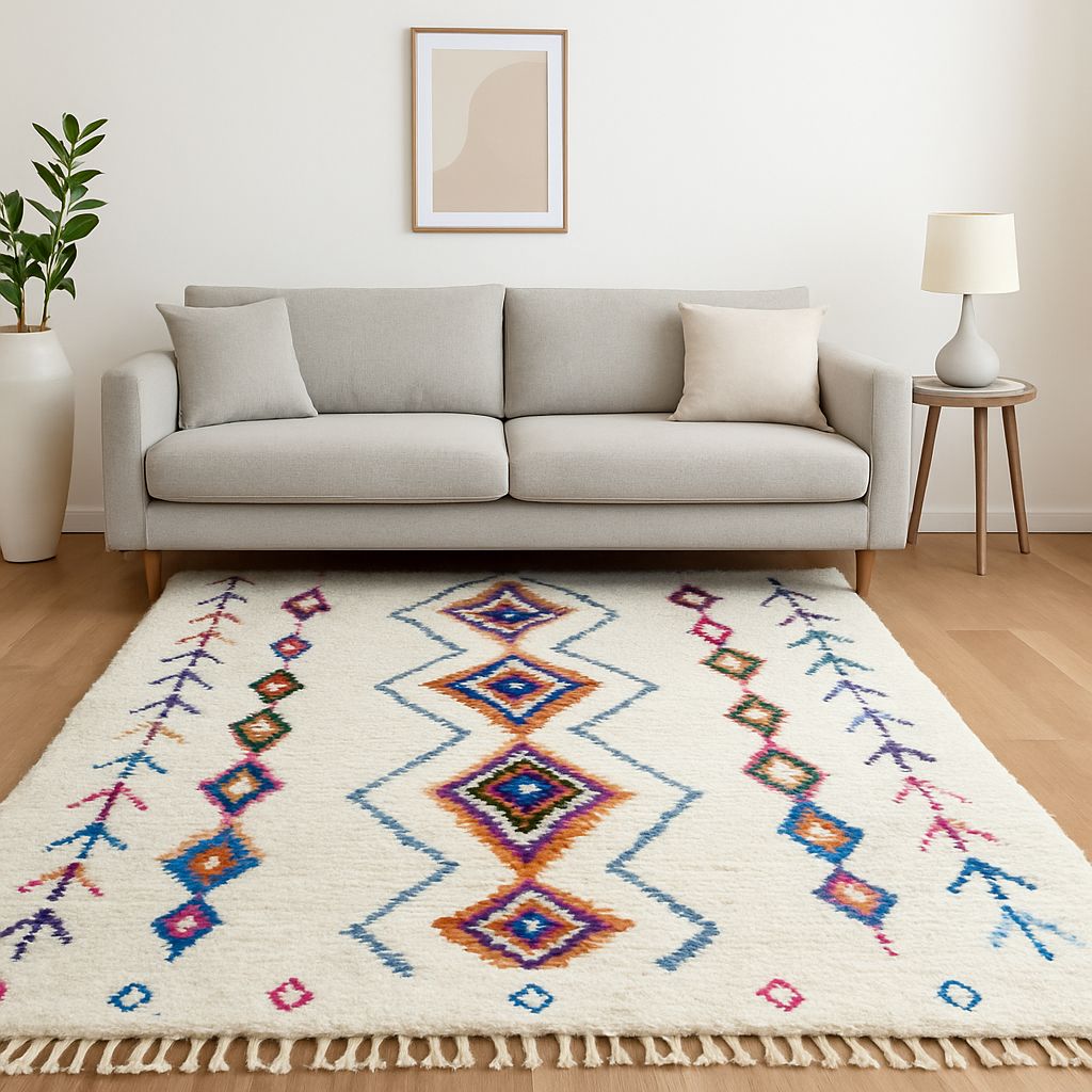 سجادة بتصميم مغربي تقليدي