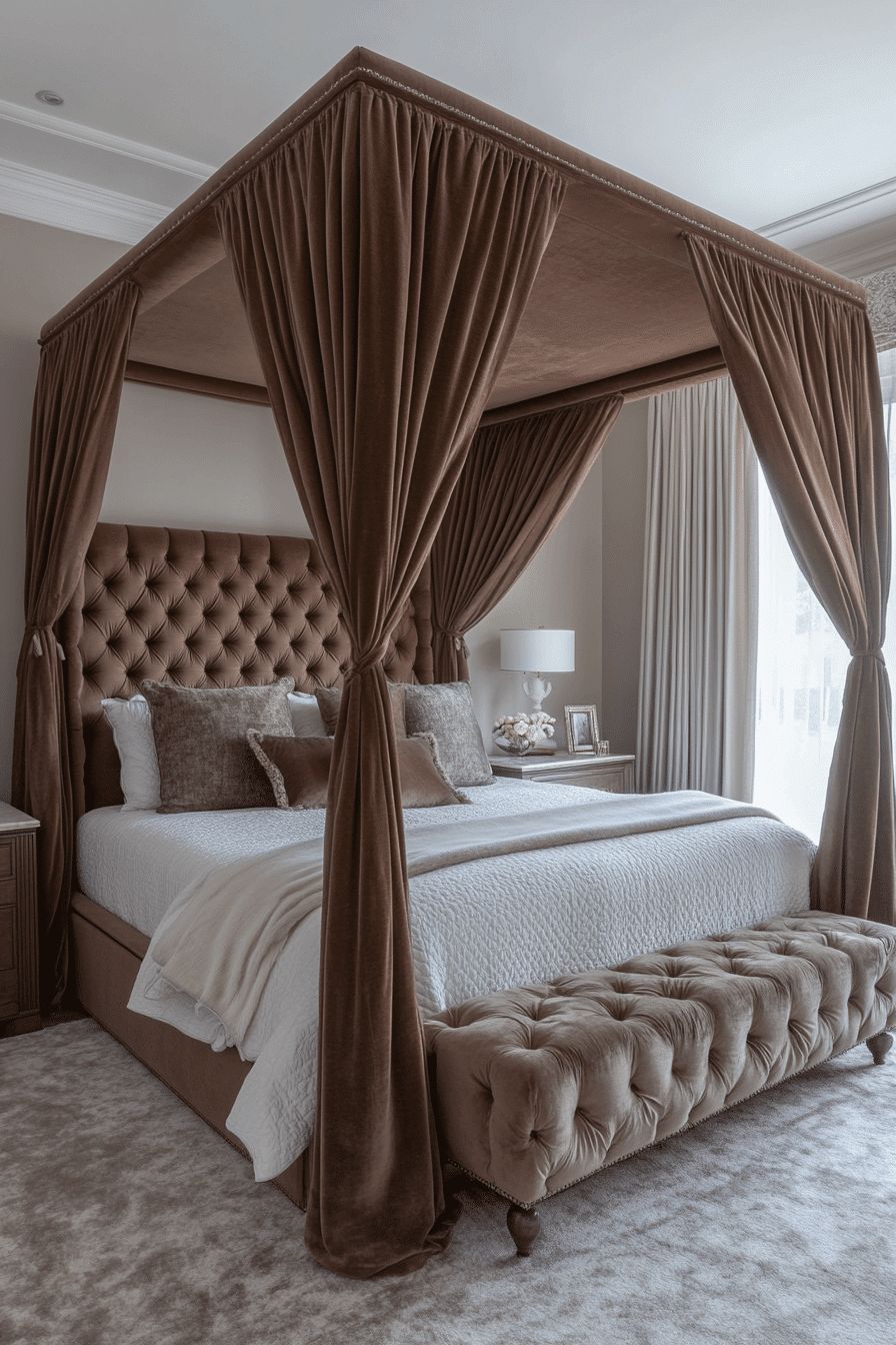 سرير الكانوبيه كقطعة تصميمية بيانية