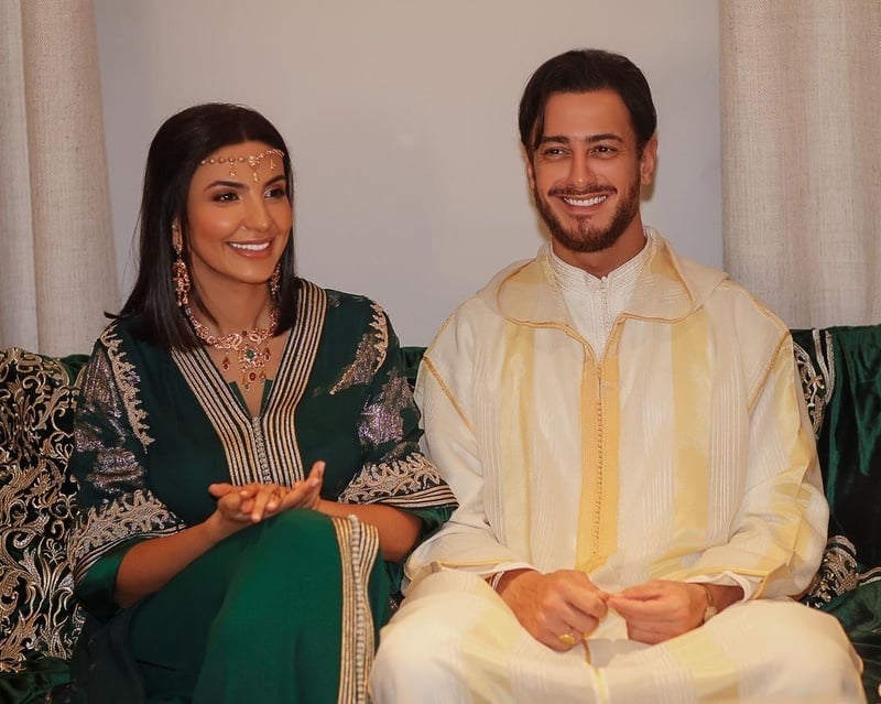 سعد لمجرد مع غيثة في حفل زفافهما