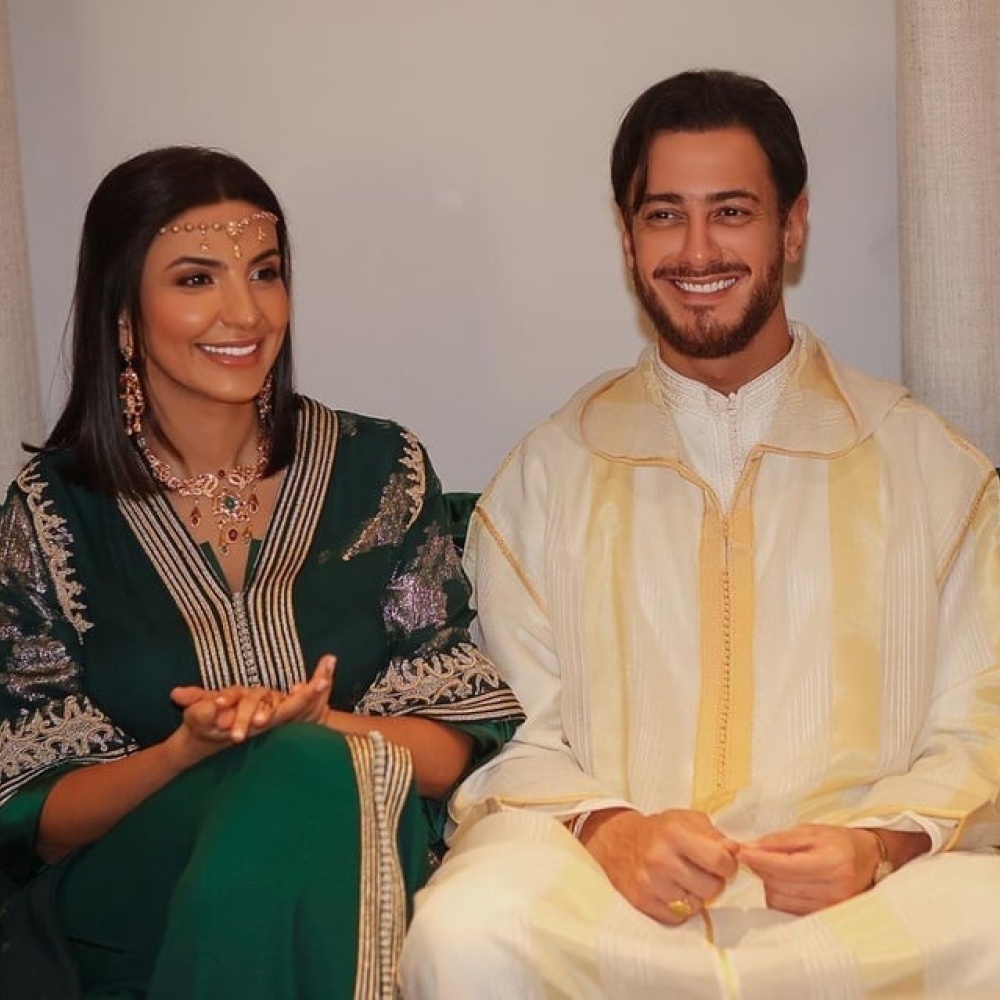 سعد لمجرد وزوجته غيثة العلاكي