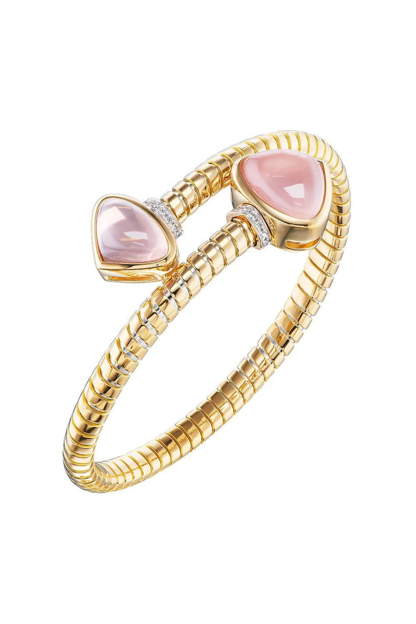 سوار Trisolina Bypass من الكوارتز الوردي من MARINA B