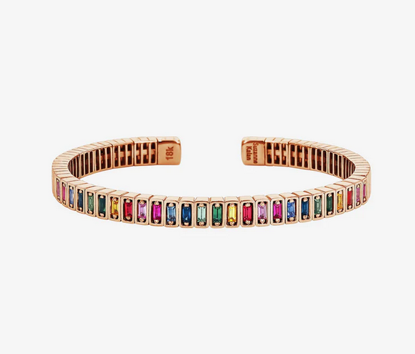 سوار مرصع بأحجار الزفير بألوان قوس قزح  من Suzanne Kalan