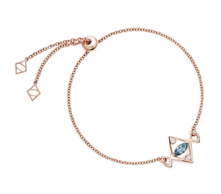 سوار Babylon Aquamarine & Diamond Bracelet in 18K Yellow Gold من Julien Riad Sahyoun