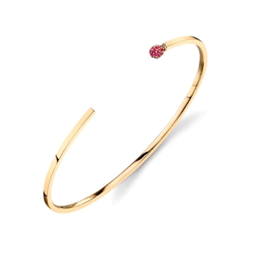 سوار GOLD & RUBY MATCH BANGLE من Sydney Evan