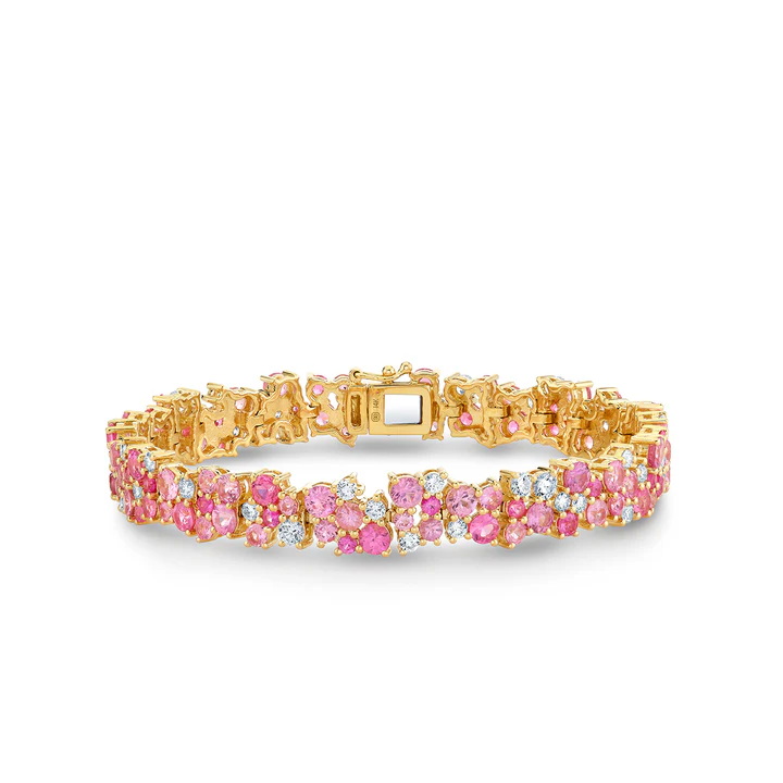 سوار Gold & Diamond Pink Sapphire من Sydney Evan