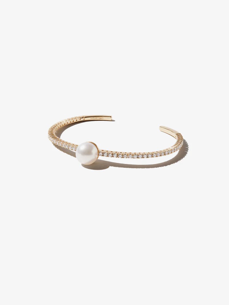 سوار PA1 Prive مرصّع بلؤلؤ جنوب البحر وألماس من MizukiJewels