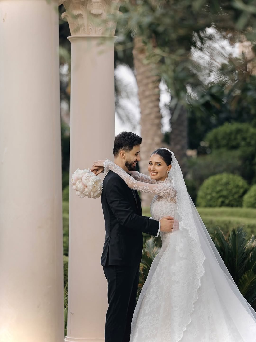 شيرين بيوتي واسامة مروة في حفل زفافهما