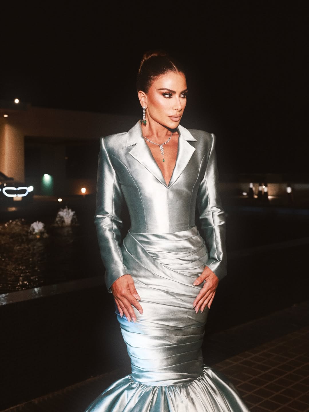 صبا مبارك بإطلالة جمالية جذابة