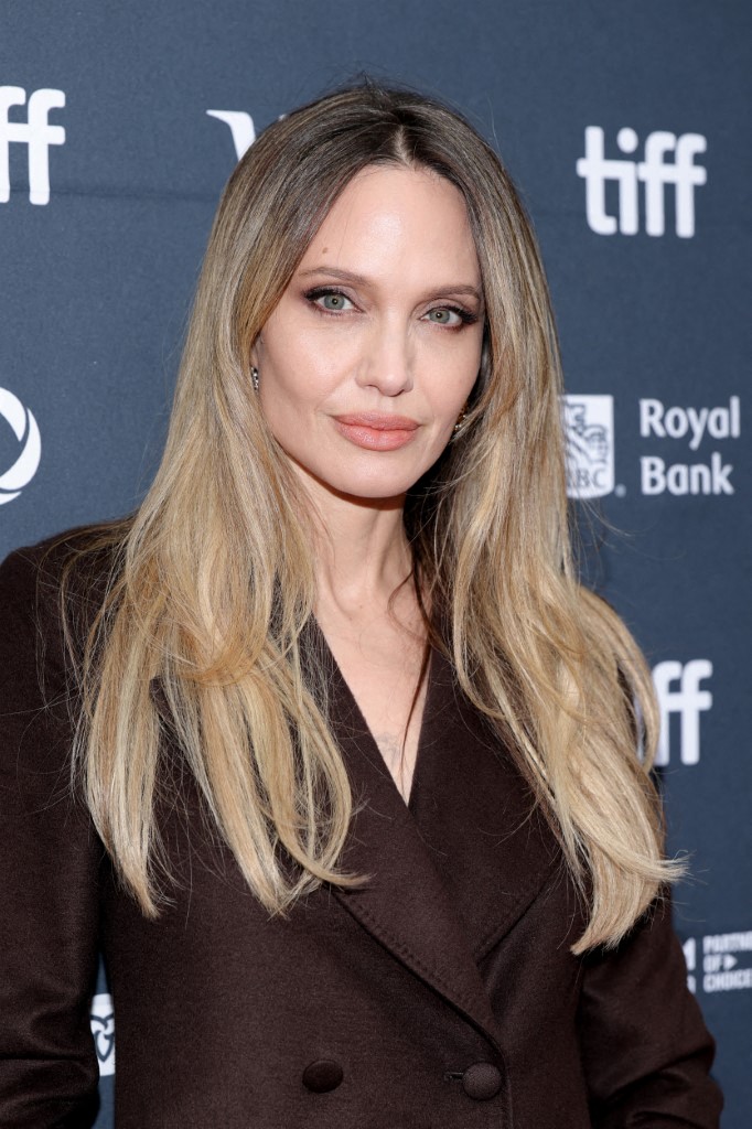 صبغات الشعر الأشقر المتموج مع البني بأسلوب Angelina Jolie