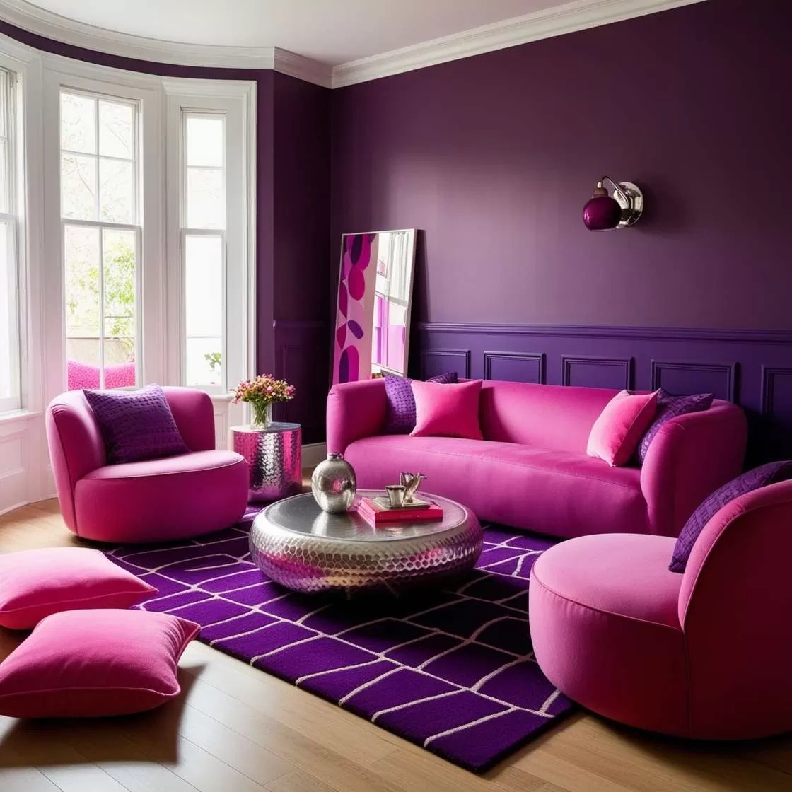 صممي ركناً في منزلكِ يعتمد على اللون الأرجواني والوردي