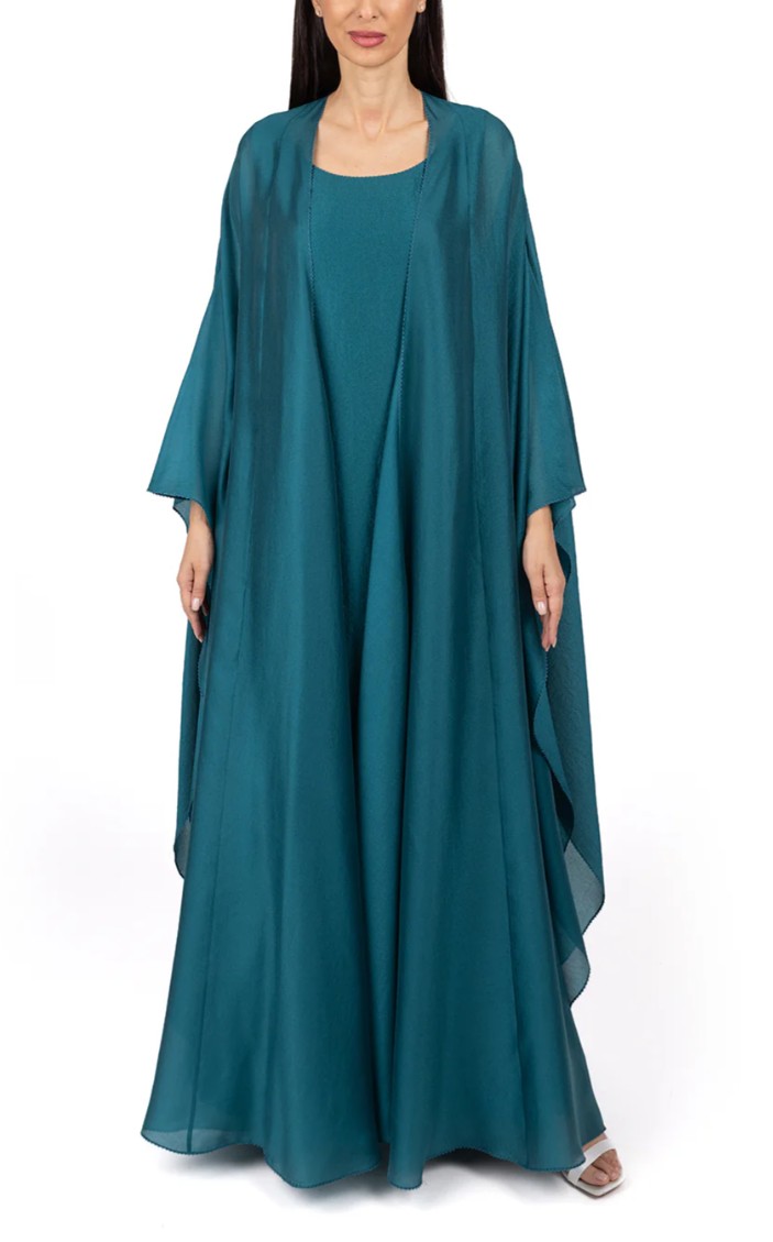 عباءة باللون الأخضر الزمردي من Mauzan