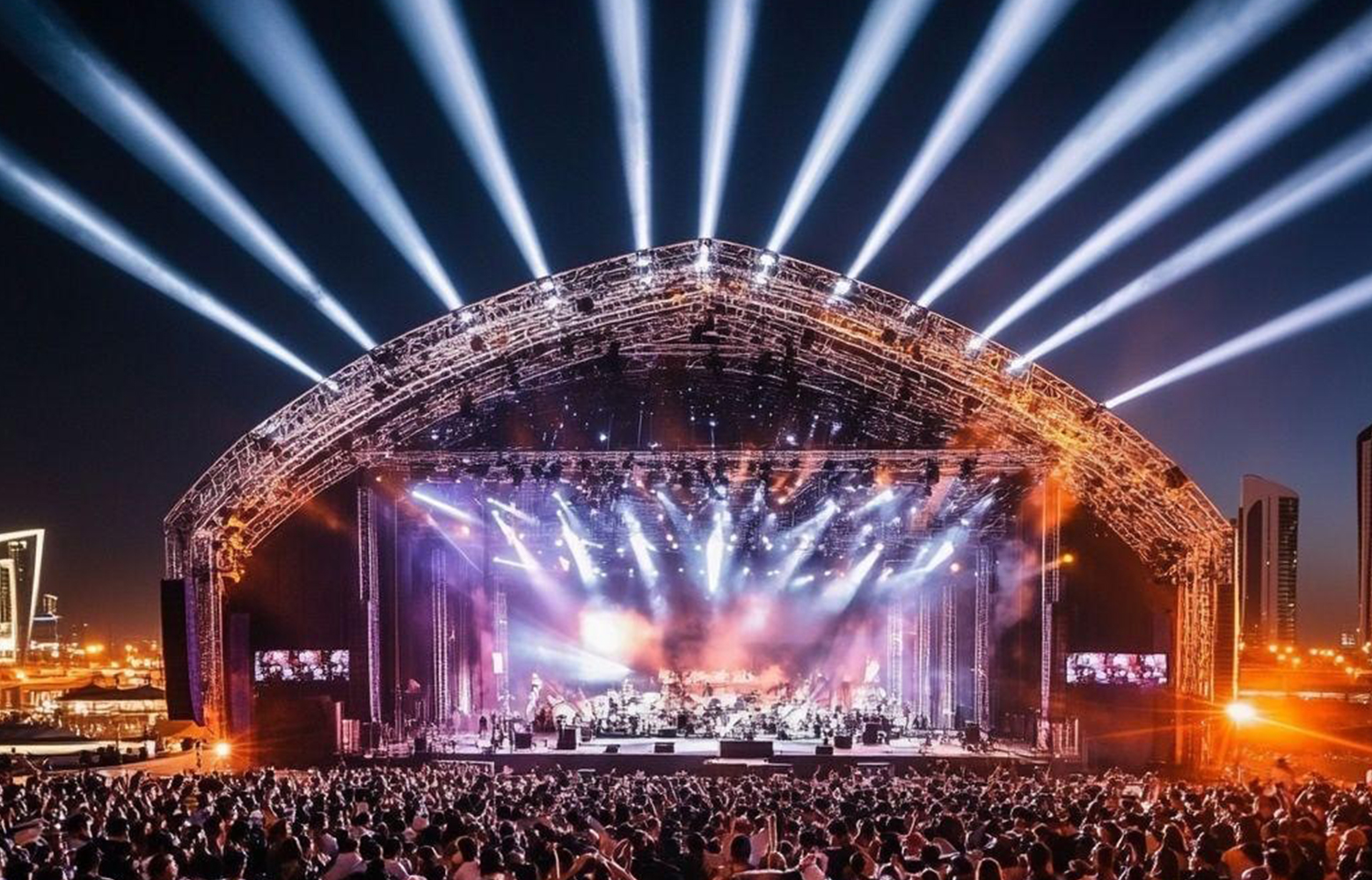 عرض الألعاب النارية خلال مهرجان دبي للتسوق