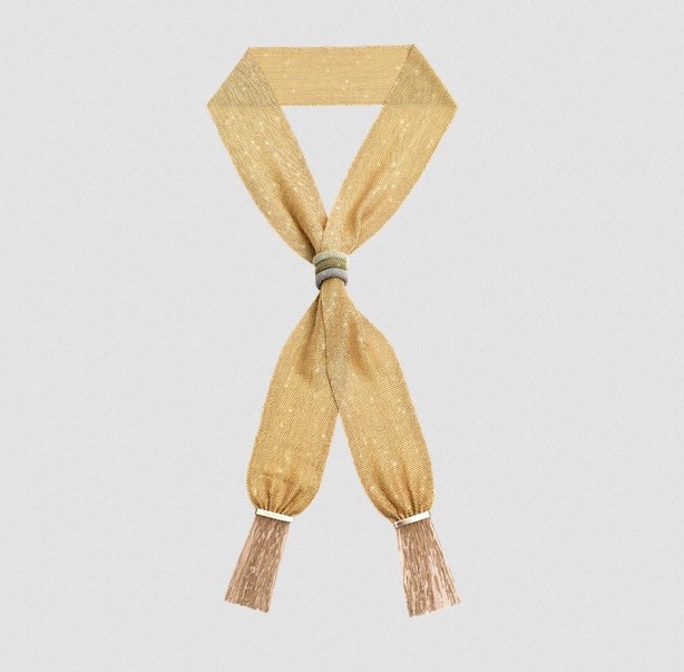 عقد الوشاح Woven Scarf من Carolina Bucci