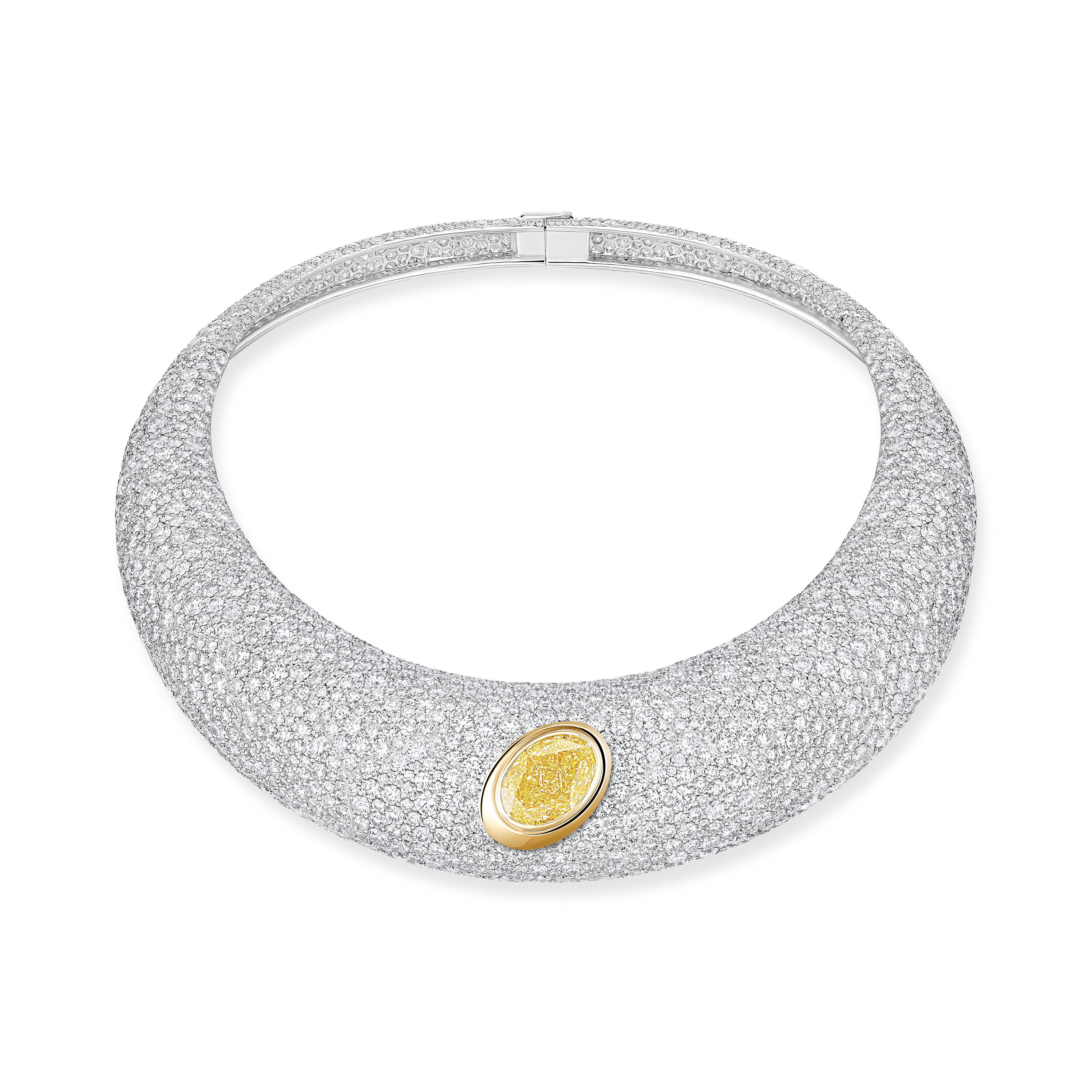 عقد فاخر من مجموعة Haute Joaillerie White Midnight Sun