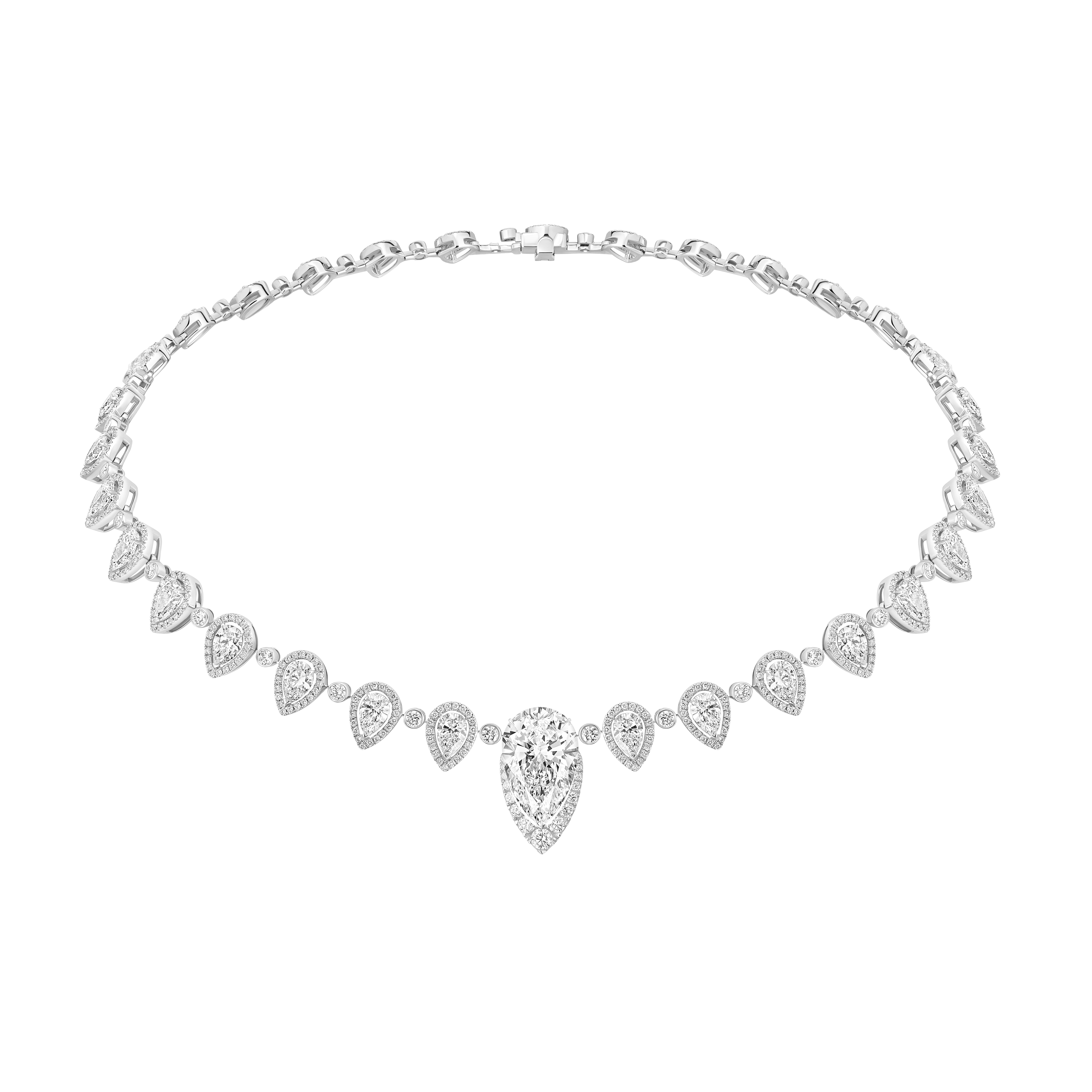 عقد شارلوت لورانس Charlotte Lawrence المرصّع بماسة كمثرية من دار ميسيكا