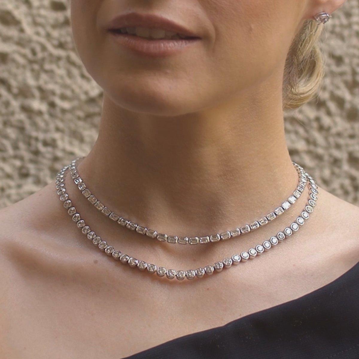 عقد Mixed Shape Double Strand Tennis من VRAI