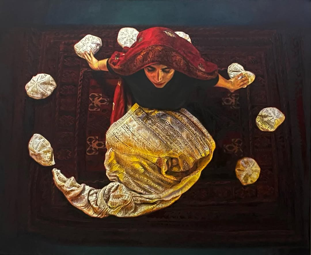 عمل الفنانة كوثر العطية بعنوان Veil of Light