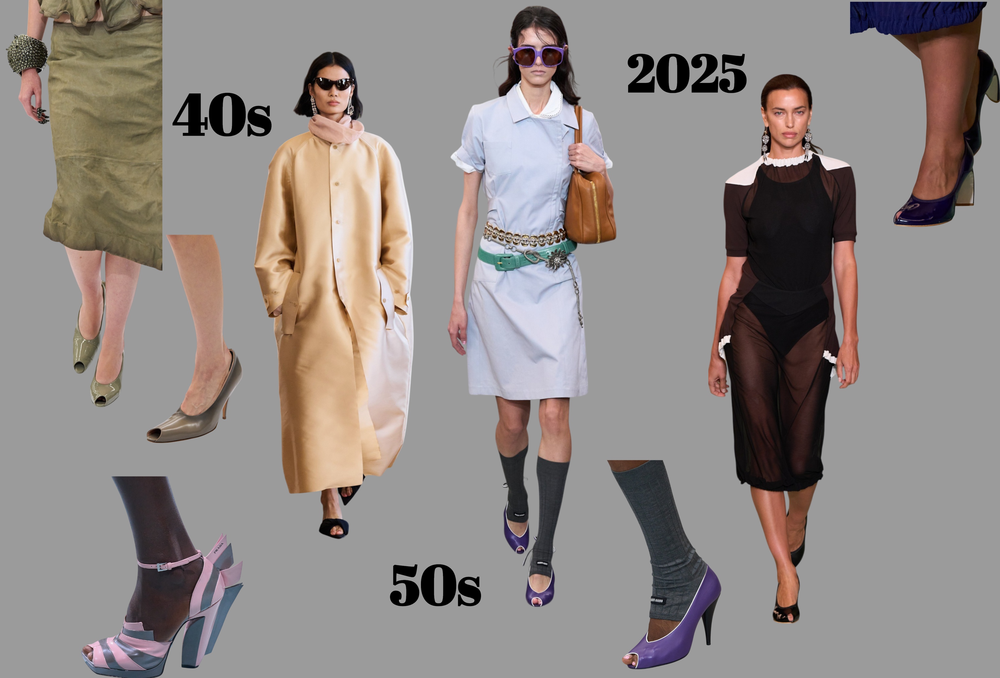 عودة أحذية الـ peeptoe إلى عالم الموضة في موسم ربيع 2025
