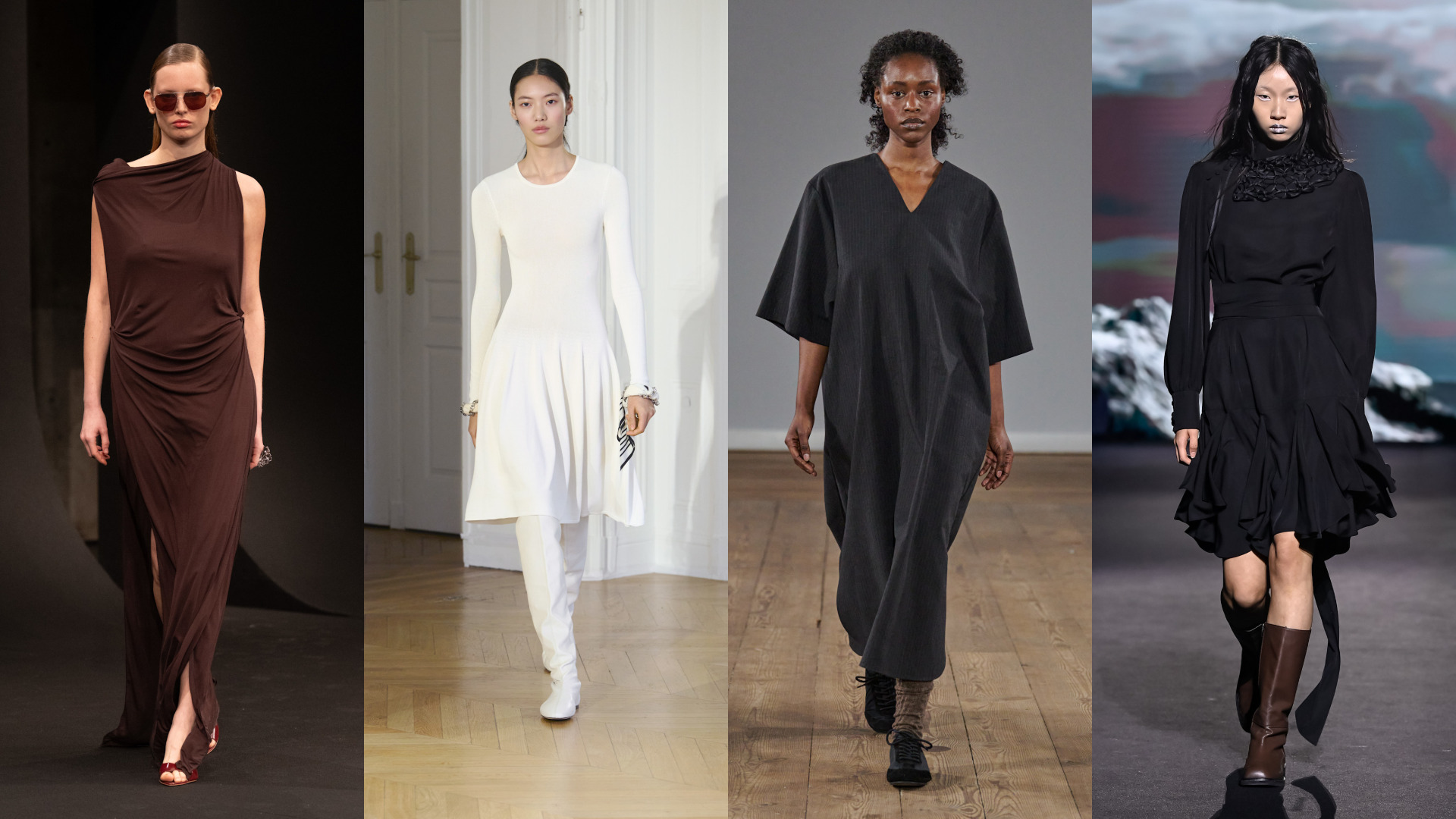 فساتين بألوان حيادية مناسبة للإطلالات اليومية