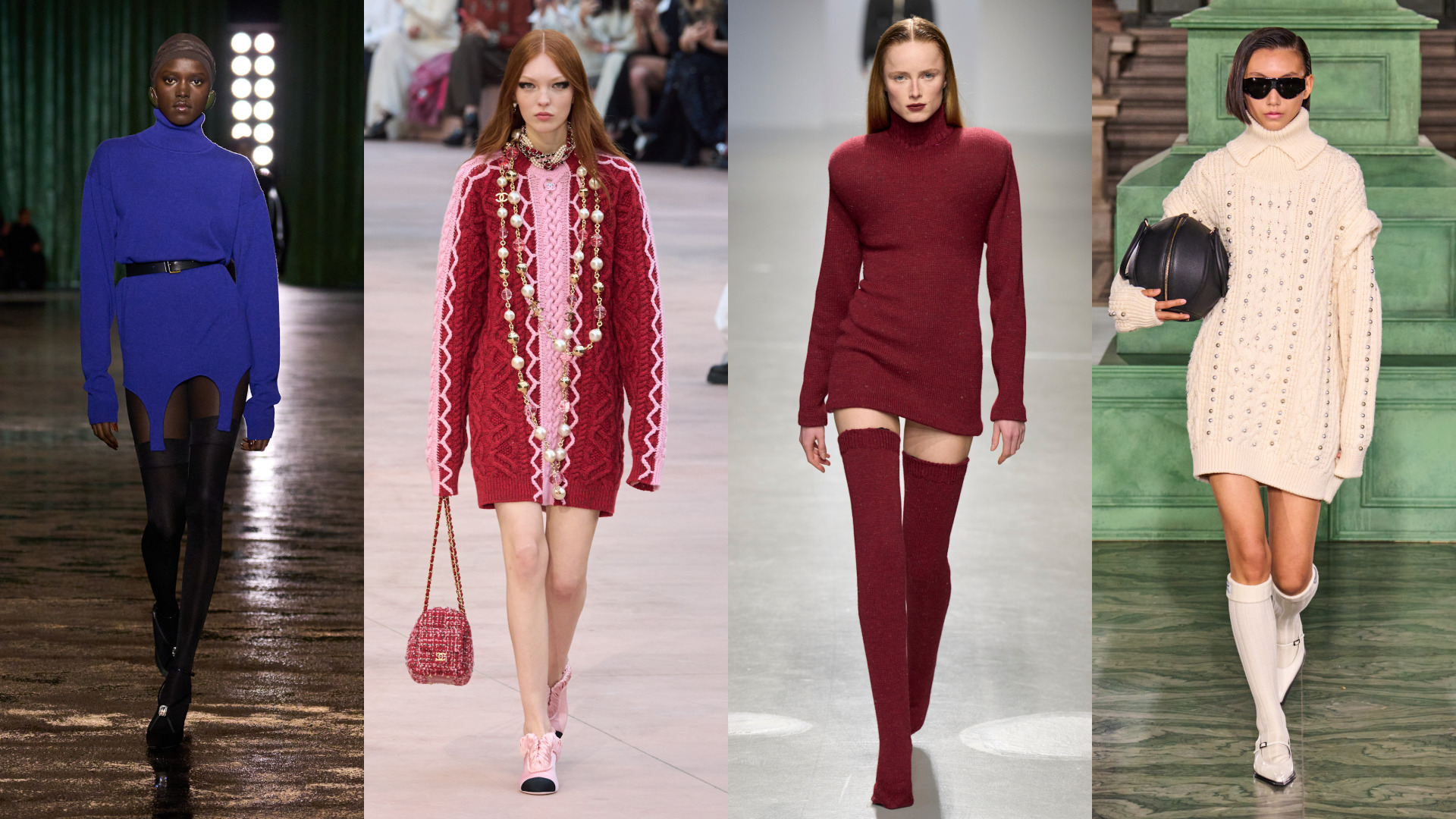 فساتين قصيرة شتوية مناسبة لقصار القامة من Kent Curwen وDuran Lantink وChanel وSaint Laurent