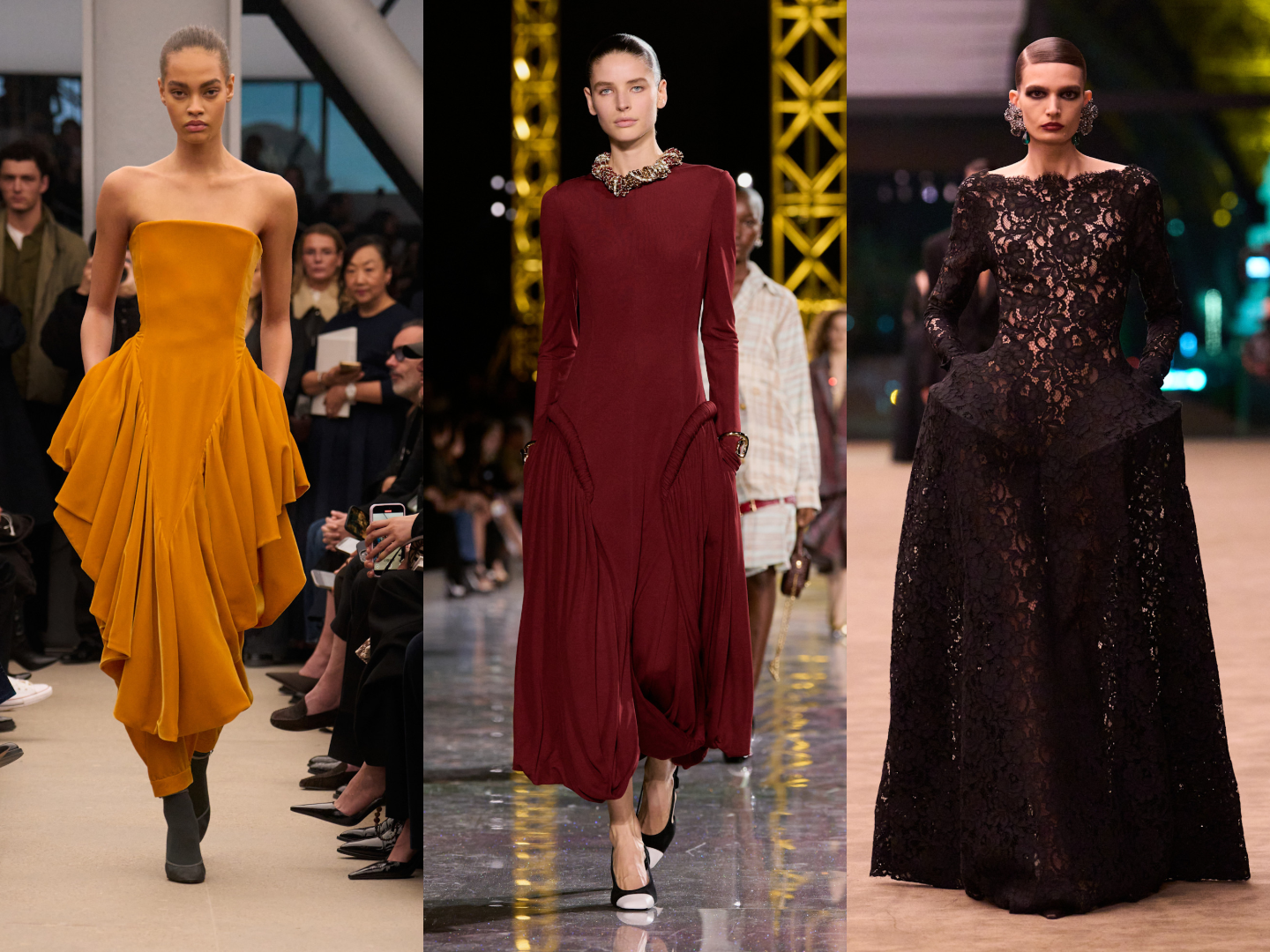 فساتين من مجموعات الأزياء الجاهزة لخريف وشتاء 2026 و2027 من Alaia وChanel وSaint Laurent