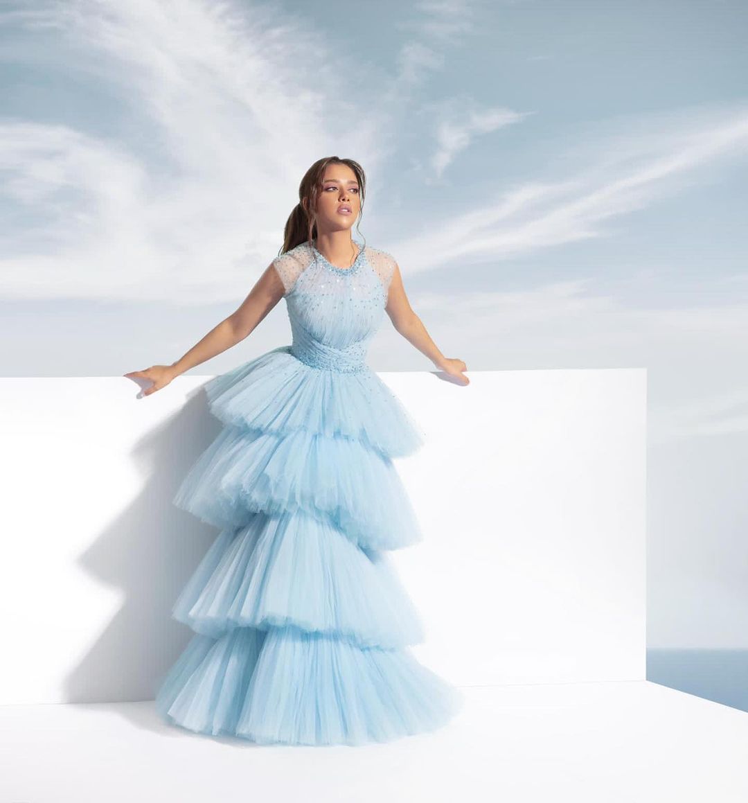 فستان من بلقيس يناسب العروس الحالمة.. انستغرام الفنانة