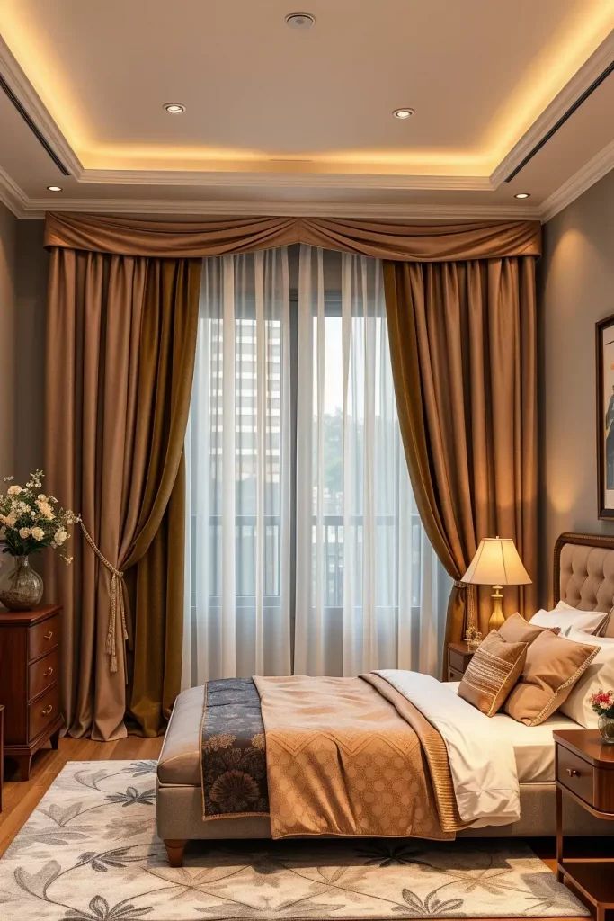 في غرفة الضيوف لا يفضل اختيار الستائر الثقيلة