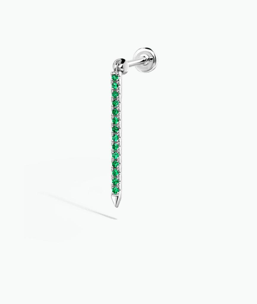 قرط Emerald Eternity Bar Charm من Maria Tash