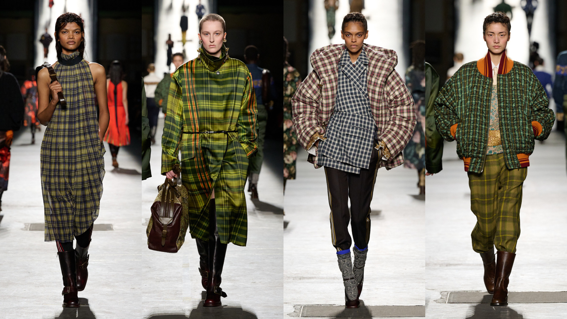 قطع بنقشة المربعات بشكل عصري من ‏Van Noten