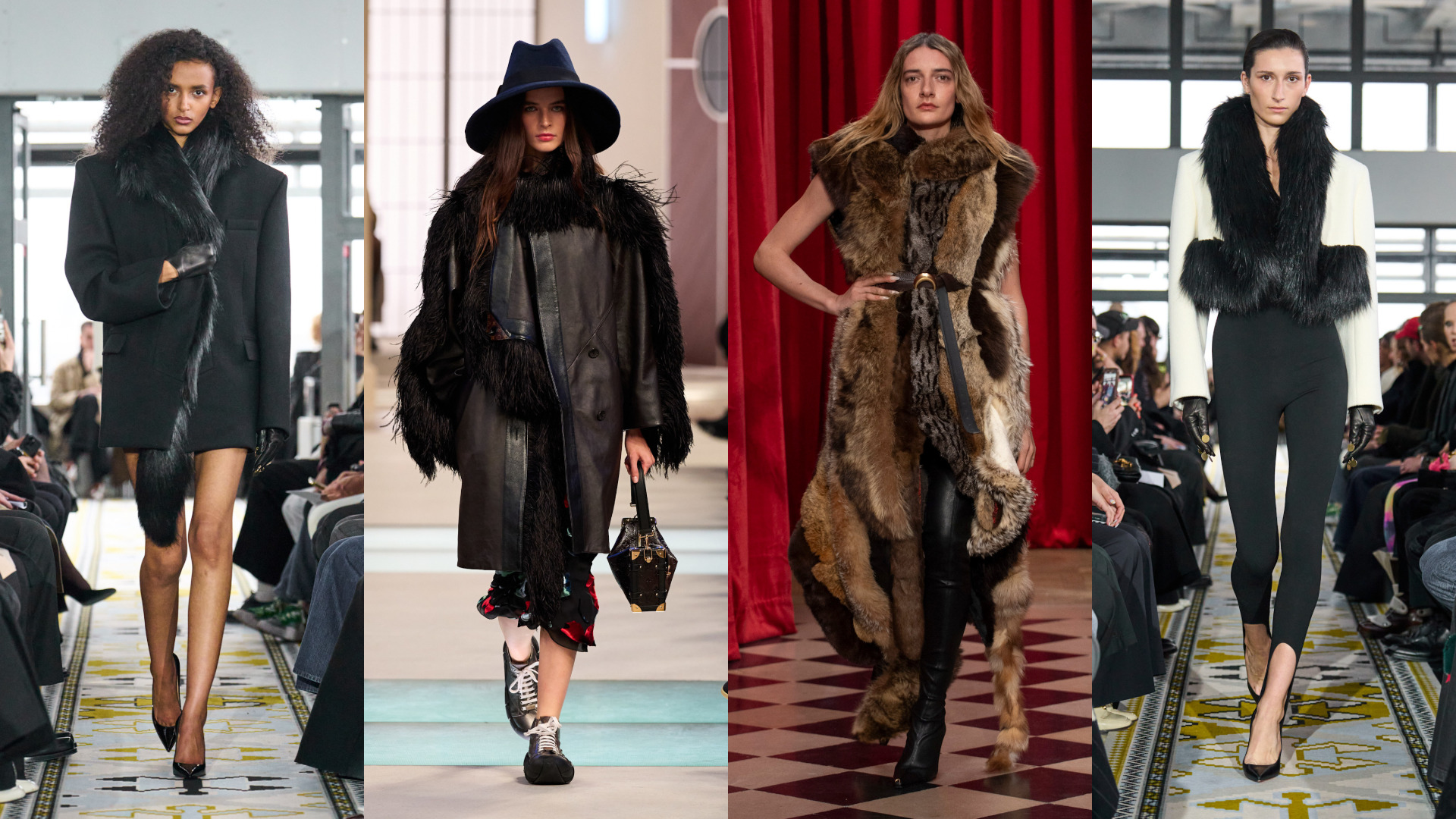 قطع ممزوجة مع الفرو الناعم من Burc Akyol وMarine Serre وLouis Vuitton