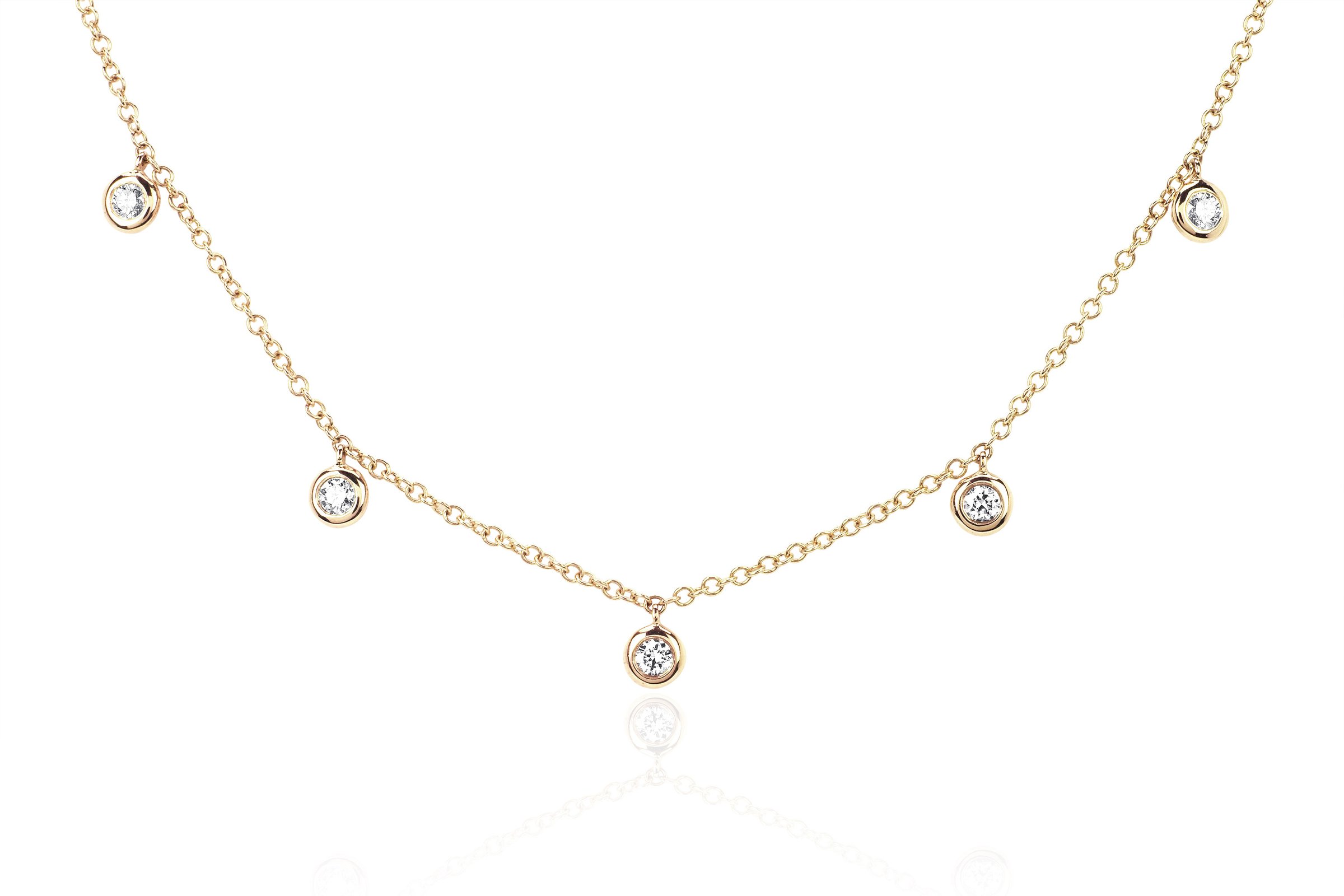 قلادة الماس Diamond choker necklace من EF Collection