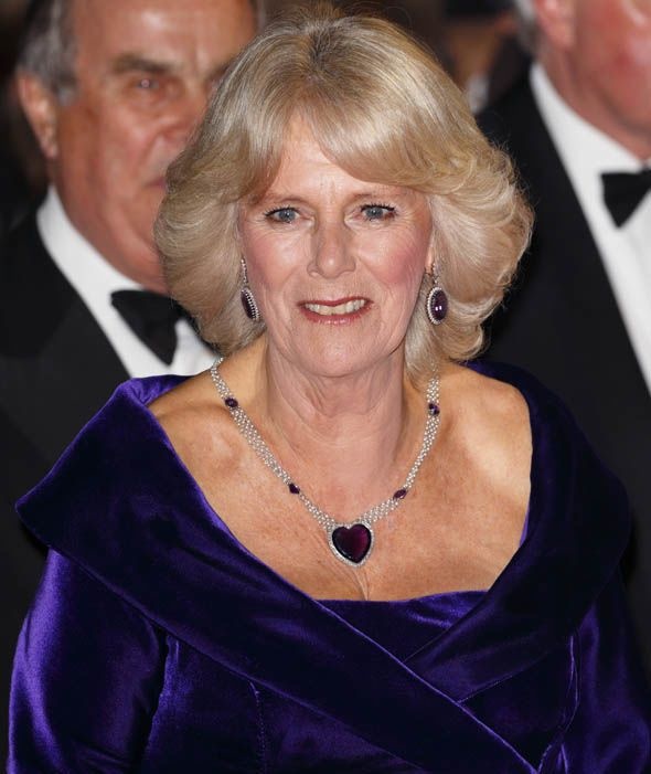 قلادة كاميلا باركر المرصّعة بحجر الجمشت