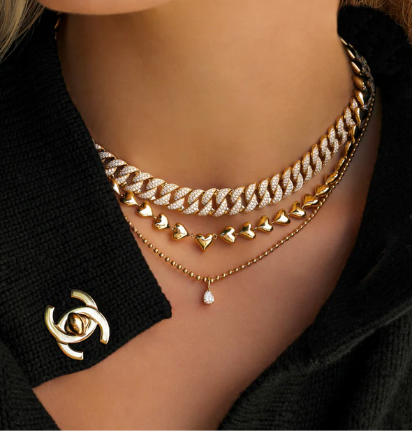 قلادة مع حجر ألماس كمثري من Anita KO