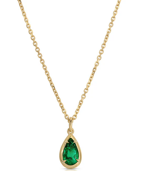 قلادة Bella Pear Emerald من Anita Ko