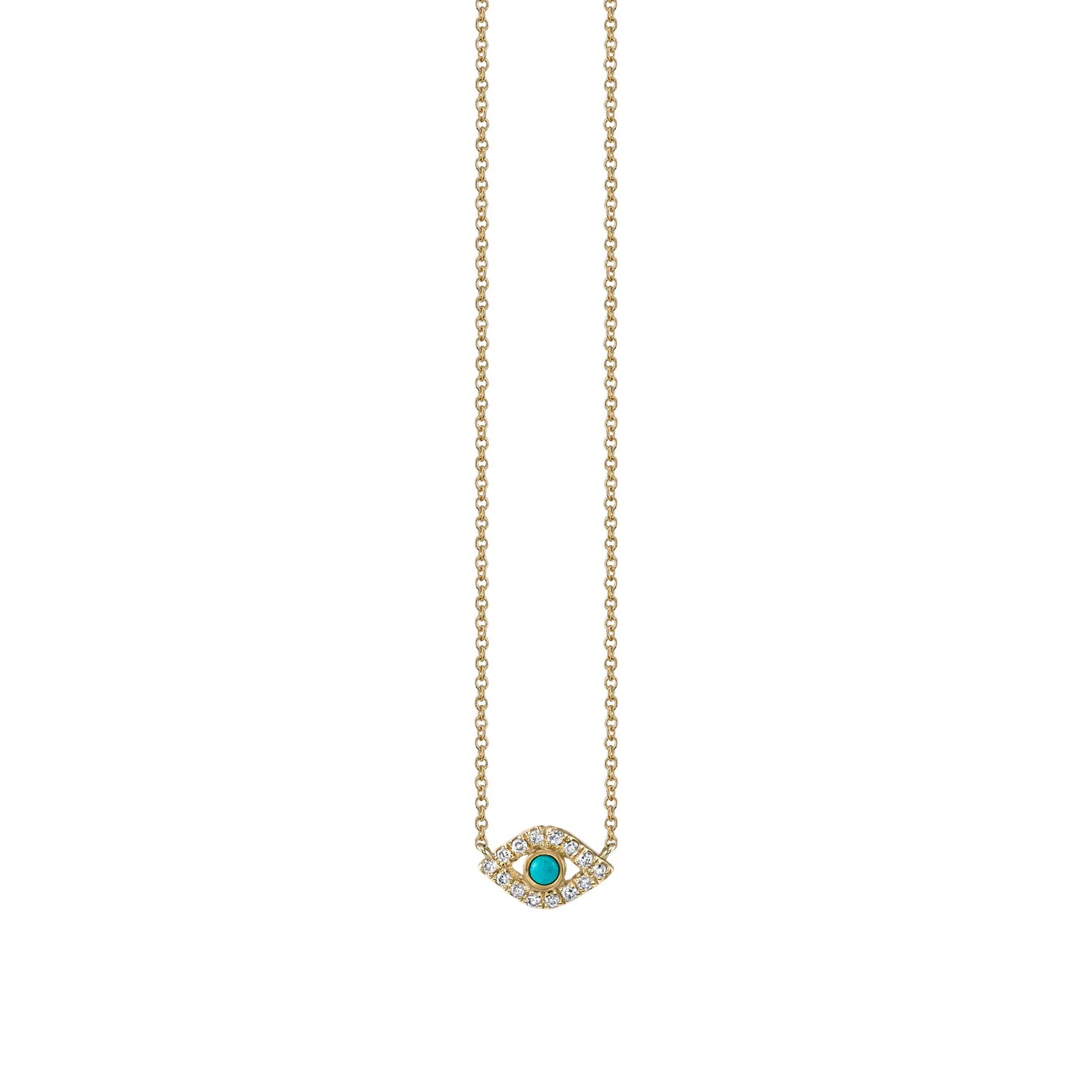 قلادة Bezel Evil Eye من Sydney Evan