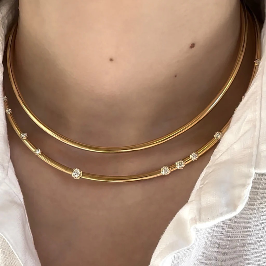قلادة Constellation Diamond Plié من Jade Trau