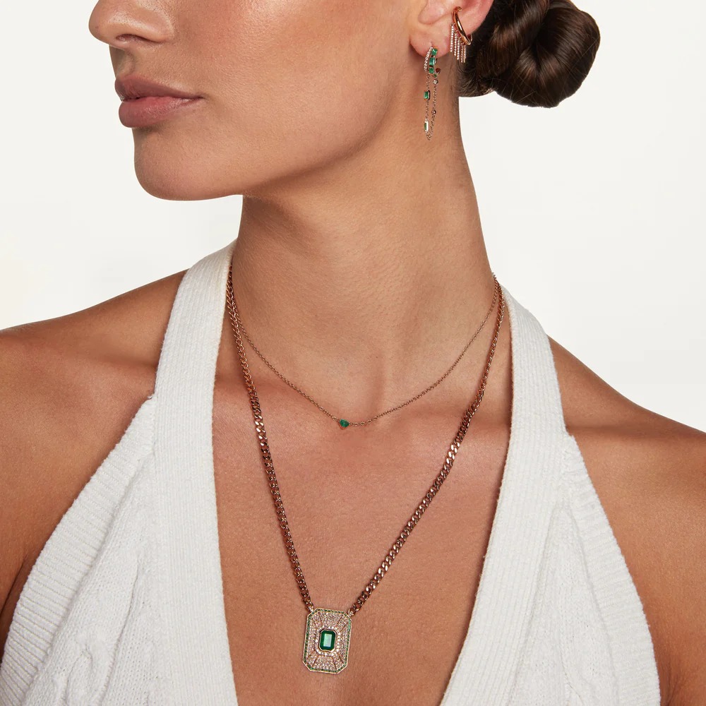 قلادة Emerald Baby Heart من SHAY
