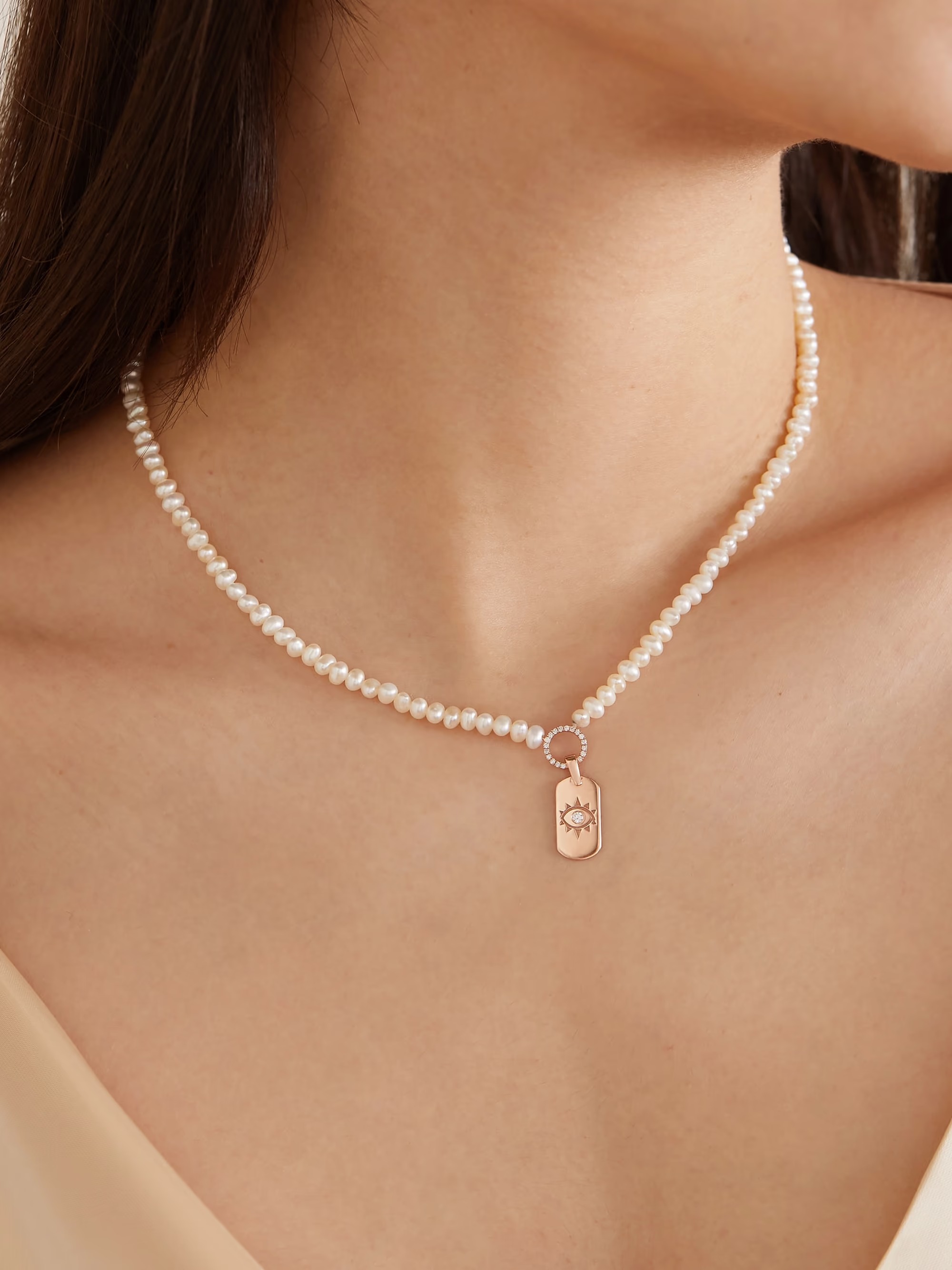 قلادة Evil Eye Pearl من Diane Kordas