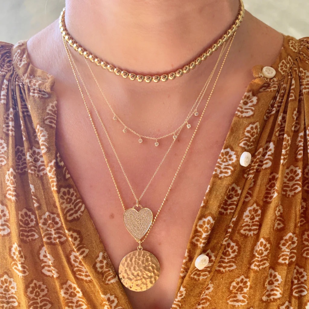 قلادة Hammered Disc Pendant من Jennifer Meyer