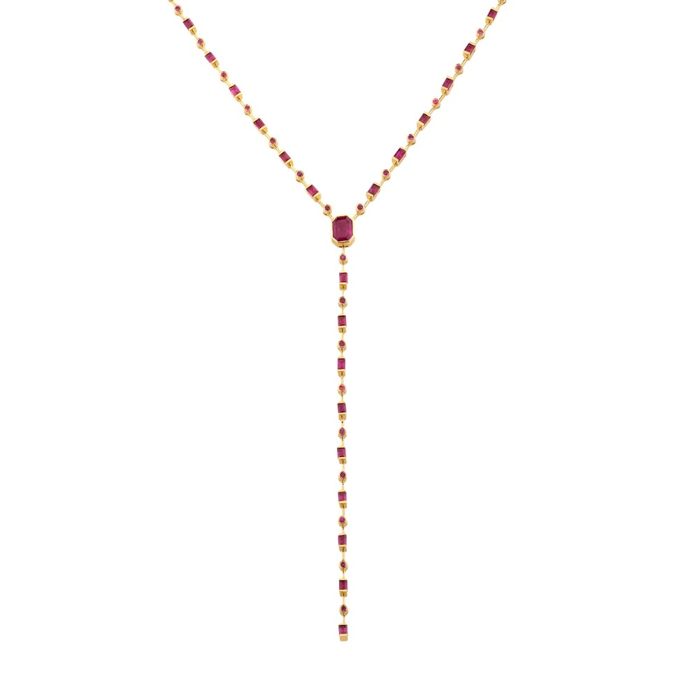 قلادة Mixed Ruby Y من SHAY
