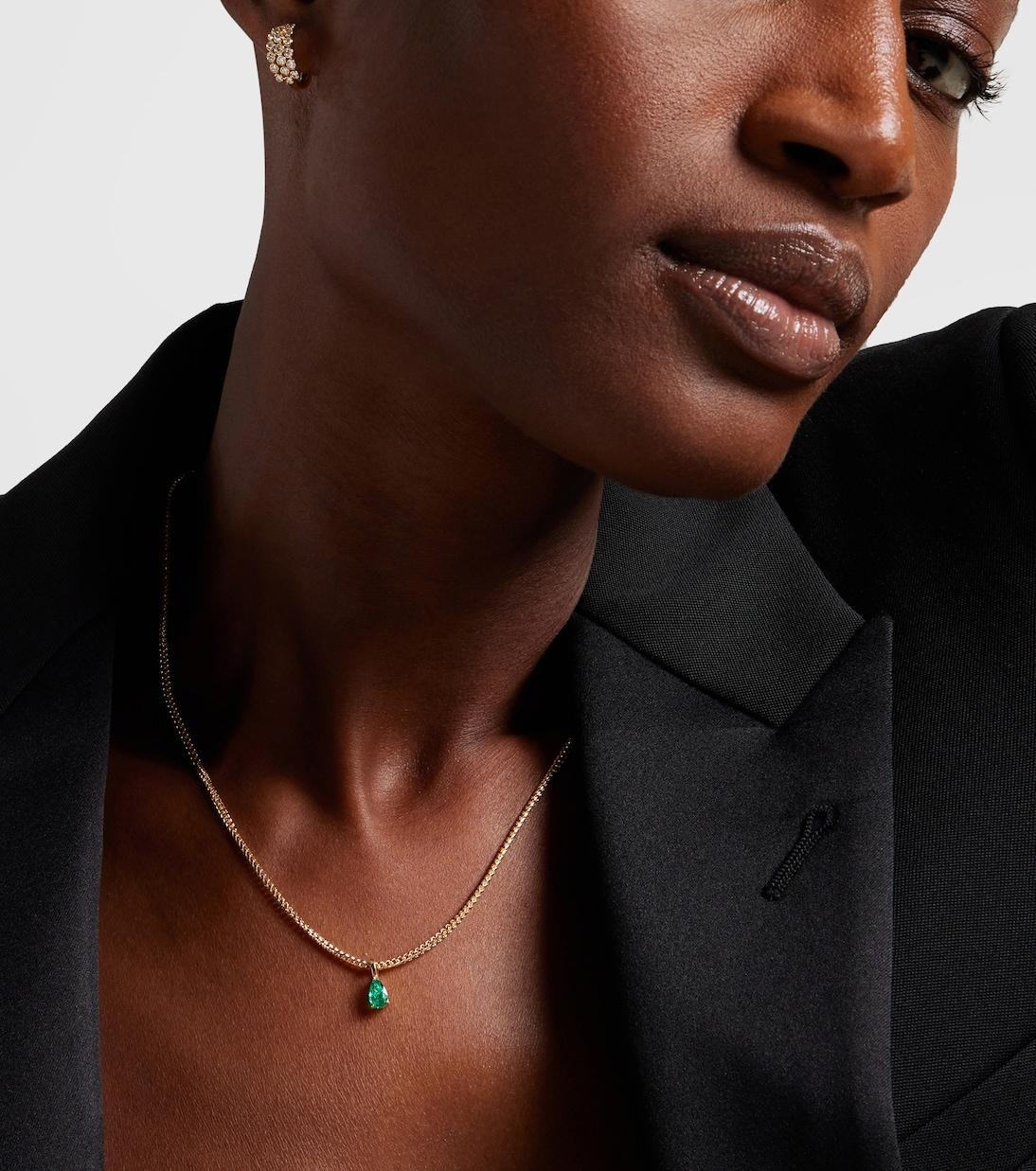 قلادة Pear Emerald Necklace من Anita Ko
