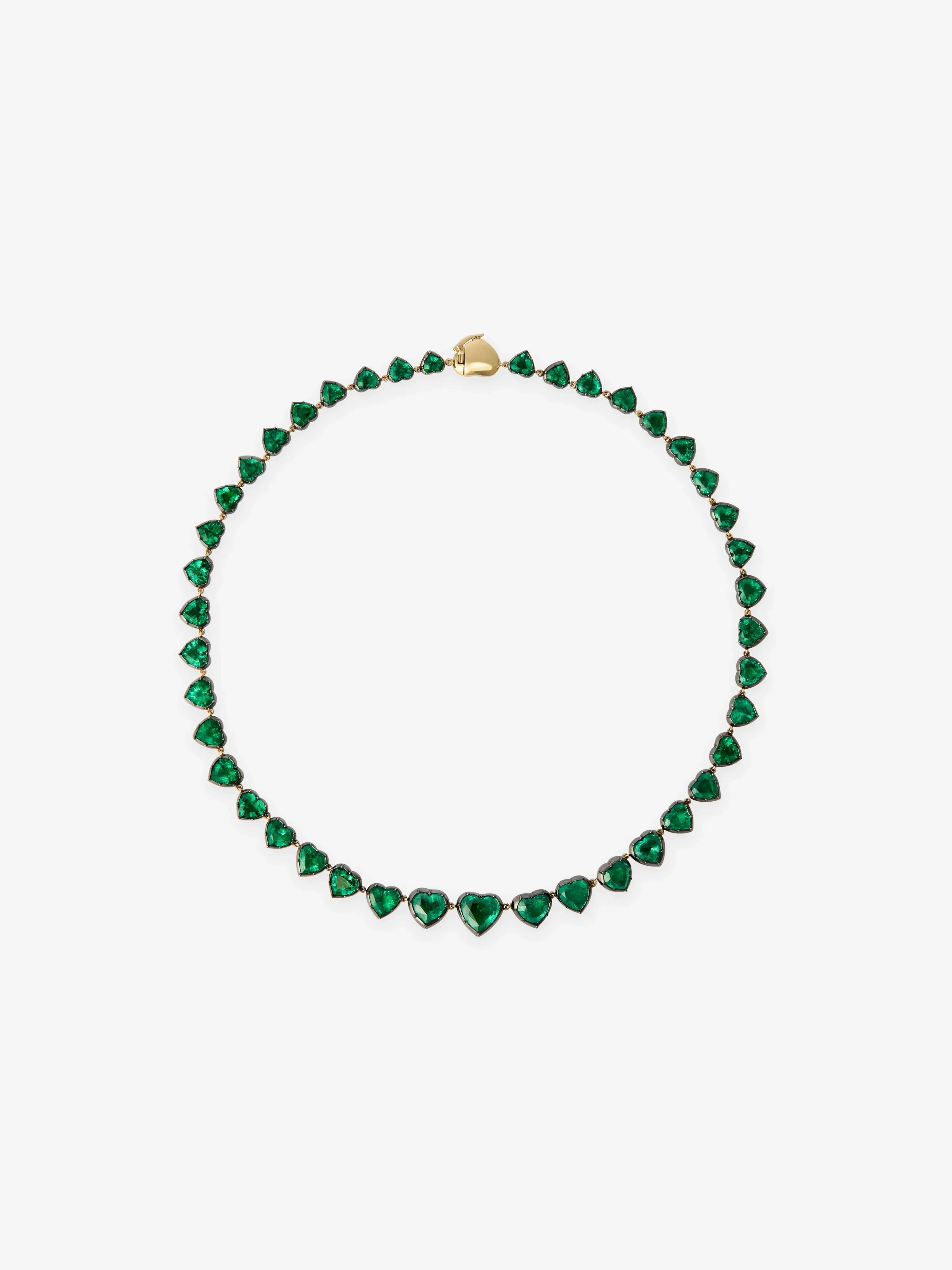 قلادة Signature Emerald Heart Button من Jessica McCormack