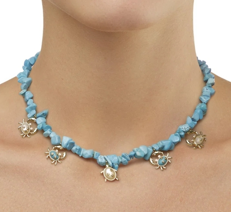 قلادة TURQUOISE SEA ANIMAL من Eshvi Jewellery