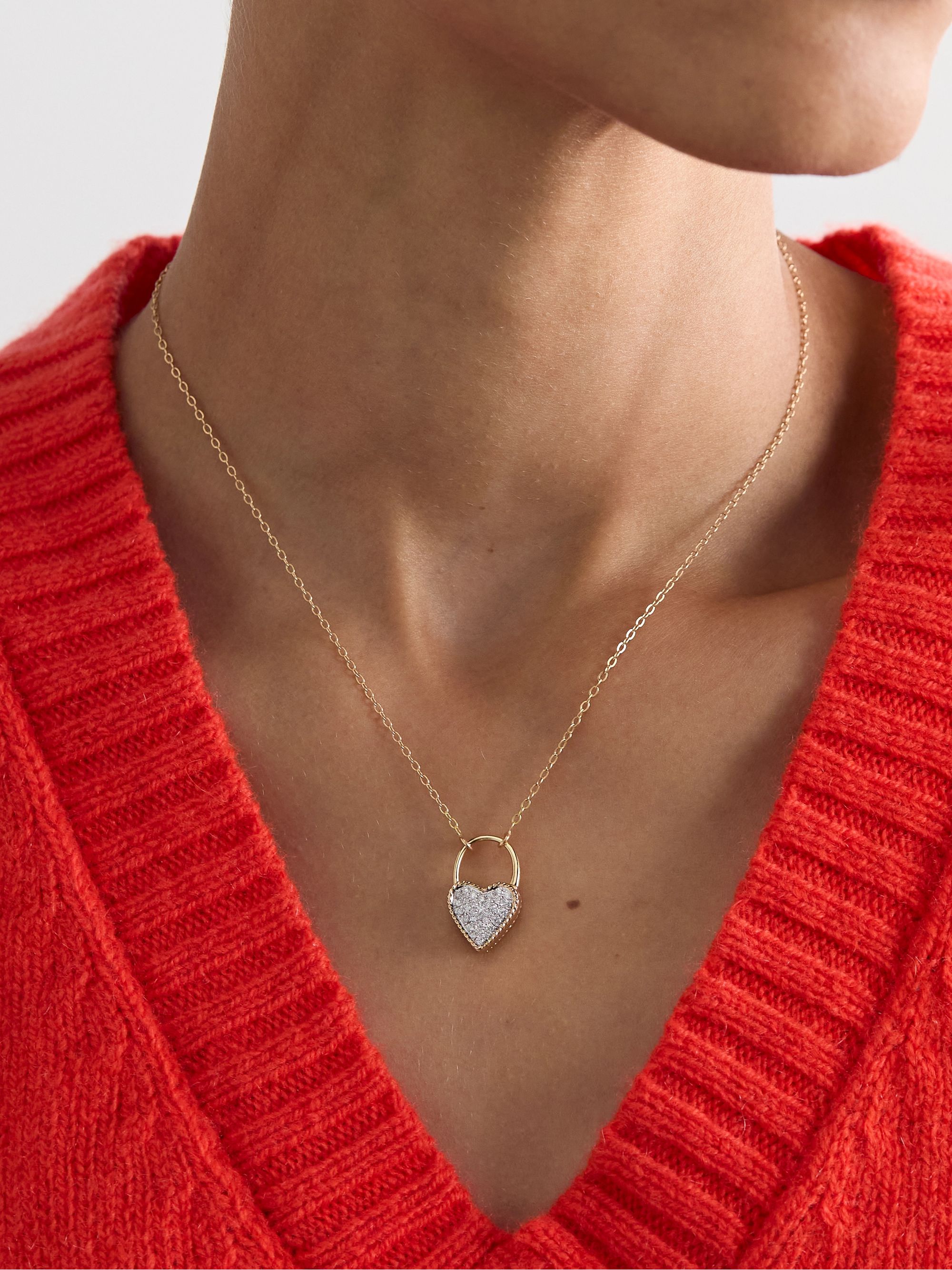 قلادة Yvonne Léon Cadenas Coeur قابلة للتكديس