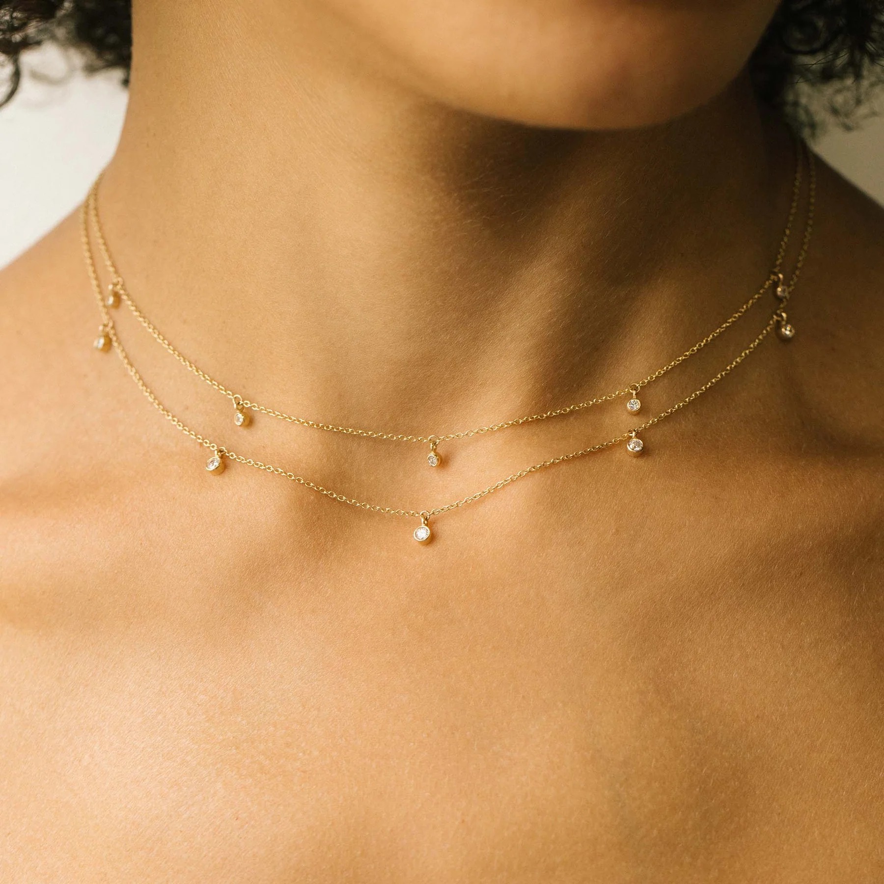 قلادة Zoe Chicco Diamond Choker