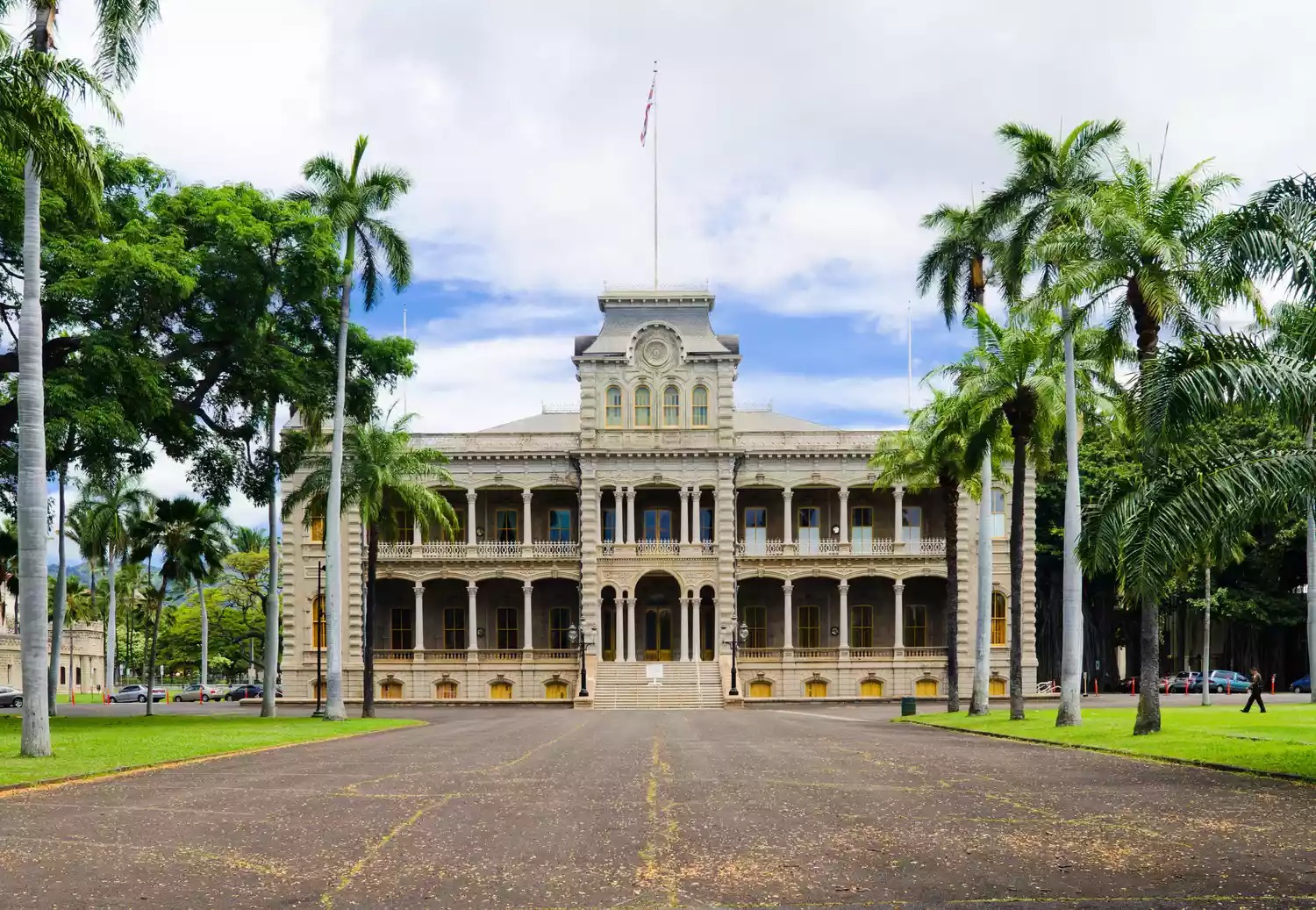 قلعة قصر إيولاني Iolani Palace في هونولولو، هاواي، الولايات المتحدة الأمريكية