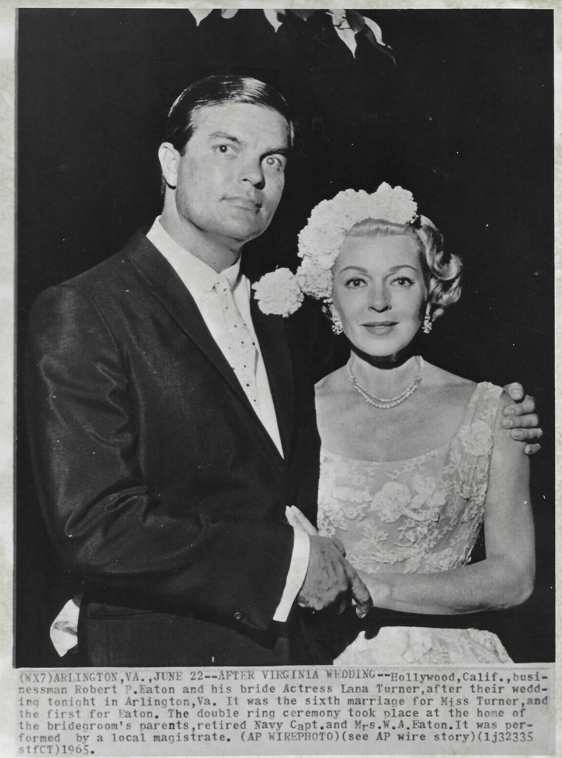 لانا تيرنر Lana Turner وروبرت ب. إيتون Robert P. Eaton