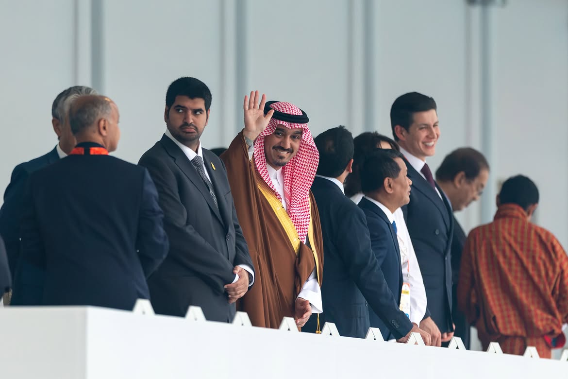 الأمير عبدالعزيز بن تركي الفيصل، وزير الرياضة ورئيس اللجنة الأولمبية والبارالمبية السعودية ورئيس بعثة فريق السعودية، حفل افتتاح دورة الألعاب الآسيوية